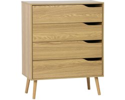 sweeek - Ladekast met 4 lades houtdecor 80cm - nepal