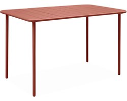 sweeek - Metalen tuintafel 4 plaatsen, amelia l 120 x 70 x 72,5 cm