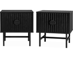 sweeek - Nachtkastje, bazalt, set van 2