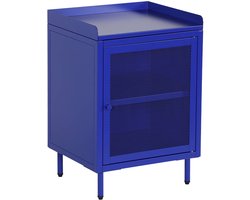 sweeek - Nachtkastje met 1 geperforeerde deur, metaal, industrieel - ohio