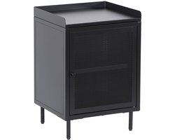 sweeek - Nachtkastje met 1 geperforeerde deur, metaal, industrieel - ohio