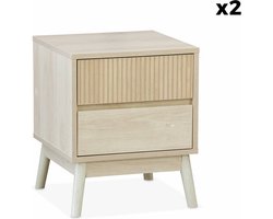 sweeek - Nachtkastje met 2 lades (set van 2)