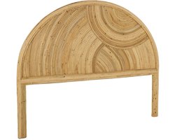 sweeek - Natuurlijk rotan hoofdbord, licht hout, bohemien