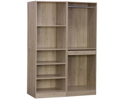 sweeek - Open kledingkast 2 modules modulair hangruimtes en vakken - modulo