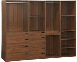sweeek - Open kledingkast 4 modules modulair 9 lades hangruimtes en vakken - nepal