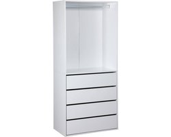 sweeek - Open kledingkast module hangruimte en 4 lades 80cm - modulo