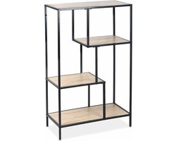 sweeek - Open wandkast metaal asymmetrisch 4 vakken 69cm - loft