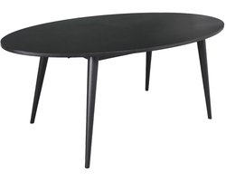 sweeek - Ovale eettafel van rubberhout en eikenfineer, 6 plaatsen - l 190 x b 100 x h 75 cm - diane