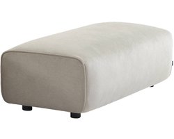 sweeek - Poef, module voor bank, voetenbank voor hoekbank 2-zits in ribfluweel, l 123 x d 60 x h 41cm - wallas