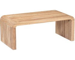 sweeek - Rechthoekige salontafel van massief acaciahout l 100 x b 50 x h 40cm - dana
