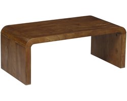 sweeek - Rechthoekige salontafel van massief acaciahout l 100 x b 50 x h 40cm - dana