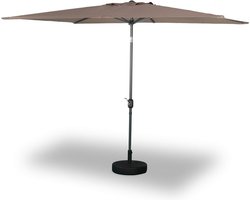 sweeek - Rechthoekige touquet parasol 2x3m, draaibare aluminium centrale mast en opendraaikruk