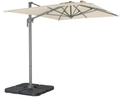 sweeek - Rechthoekige zweefparasol 2x3m - kantelbare, inklapbare en 360° draaibare vrijstaande parasol - antibes