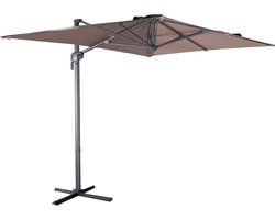 sweeek - Rechthoekige zweefparasol 2x3m - kantelbare, inklapbare en 360° draaibare vrijstaande parasol - antibes