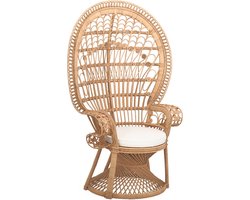 sweeek - Rotan fauteuil met zitkussen, mahe, b 110 x d 60 x h 150cm