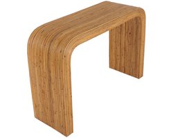 sweeek - Rotan sidetable naturel, 110cm, afgeronde hoeken