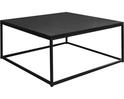 sweeek - Salontafel, industrielle, zwart metaal design L 80 x l 80 x h 36cm