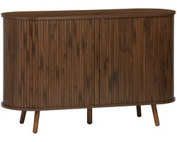 sweeek - Scandinavisch dressoir, 2 schuifdeuren, 4 vakken, l 120 x b 40 x h 75cm