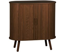 sweeek - Scandinavisch kastje gegroefd houteffect 2 schuifdeuren 80cm - legacy