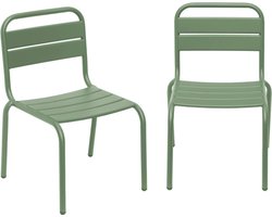 sweeek - Set van 2 metalen kinderstoelen