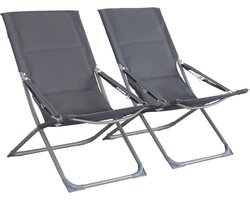 sweeek - Set van 2 opvouwbare stoelen parma van plastic / polyester 600d, verschillende kleuren, 84 x 62 x 87 cm