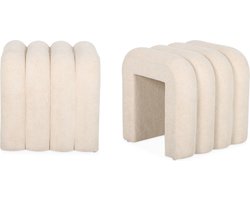 sweeek - Set van 2 stoffen eigentijdse poefs