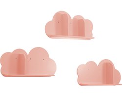 sweeek - Set van 3 wandplanken met wolken voor de kinderkamer