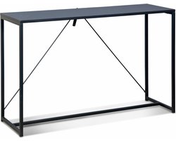 sweeek - Sidetable van zwart metaal, 120x39x79cm, industrielle