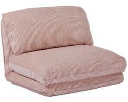 sweeek - Slaapfauteuil 1 persoons loungestoel corduroy - cosy