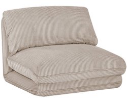 sweeek - Slaapfauteuil omvormbaar ribfluweel dikke rib 1 persoons cosy
