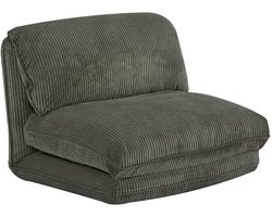 sweeek - Slaapfauteuil omvormbaar ribfluweel dikke rib 1 persoons cosy
