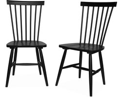 sweeek - Stoel natuurlijk rubberhout, romie, set van 2