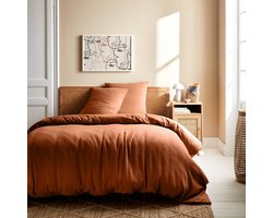 sweeek - Terracotta beddengoed set alix, 2-persoons