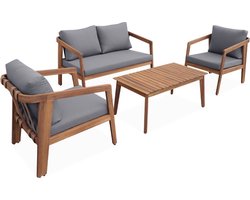 sweeek - Tuinmeubelset, loberia, 4-zits