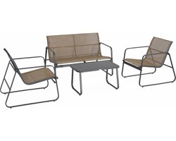 sweeek - Tuinmeubelset, silvi, 4-persoons