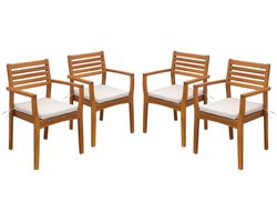 sweeek - Tuinstoel van acaciahout (set van 4) savona 56 x 52 x 83 cm