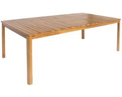 sweeek - Tuintafel senora acacia met ronde hoeken, 8 plaatsen, 200 x 100 x 75 cm