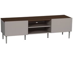 sweeek - Tv-meubel metaal en houtdecor 2 deuren 140cm - ashton