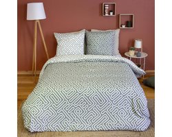 sweeek - Tweepersoons beddengoed met omkeerbare labyrintprint microvezel - aden