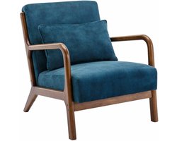 sweeek - Velours fauteuil lorens, 65x80x79cm