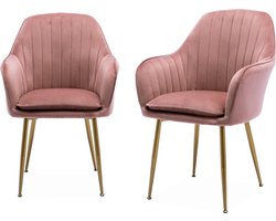 sweeek - Velours fauteuils shella, b 57 x d 59 x h 84,5 set van 2