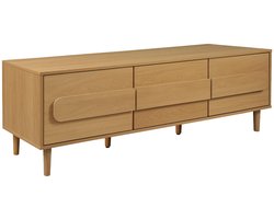 sweeek - Vintage tv-meubel met houteffect 3 deuren 150cm - juliana