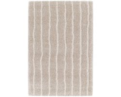 sweeek - Vloerkleed met lineair patroon taupe voor binnen - uma