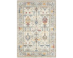 sweeek - Vloerkleed met oosters / perzisch patroon in blauw, geel, rood, wit - cavy