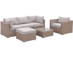 sweeek - Wicker loungeset vinci - 5 plaatsen