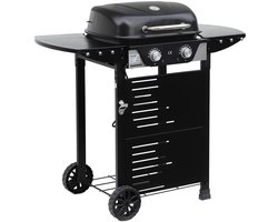 sweeek - Zwarte elektrische barbecue 2 branders, geëmailleerd staal 2300 w, l 100 x d 61 x h 121,5 cm