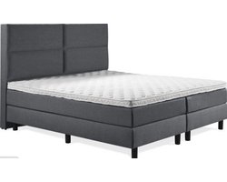 Sweet Sleep Boxspring Luxe - 4-Vlaks Hoofdbord - 160x210 - Antraciet