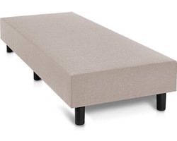 Sweet sleep Boxspring Otto beige (90x220) zonder matras, zonder hoofdboord en zonder topper.