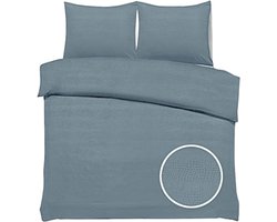 SweetSleeping Dekbedovertrek Croco - Modern - 200 x 220cm + 2 kussenslopen 60x70cm - Oceaan grijs - 100% Zijdezacht Micropercal - Strijkvrij - Krimpvrij