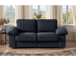 Sweiko 2-zits bank - Opbergruimte - Velvet - Houten frame - Zwart